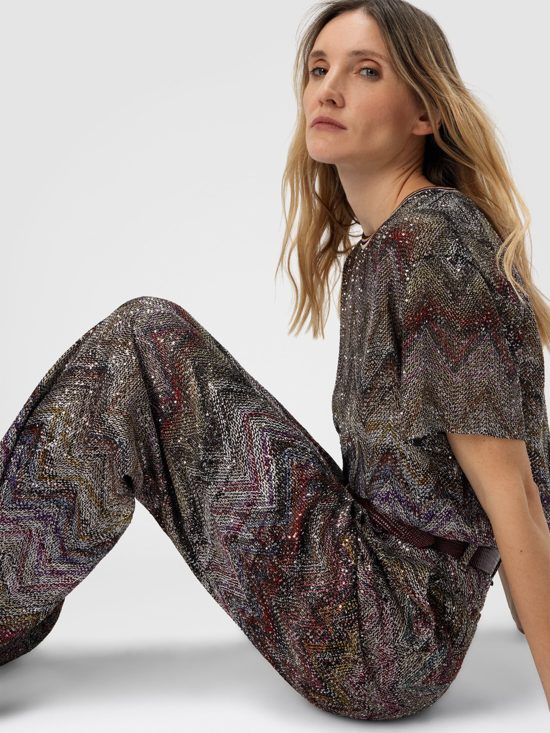 Missoni Wide Leg Pants With Zigzag Pattern in Multicoloured at Nordstrom - 4