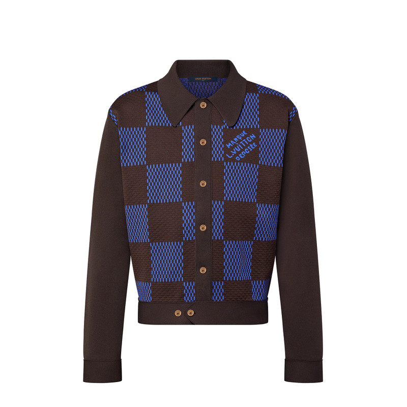 Damier Jacquard Workwear Cardigan 1