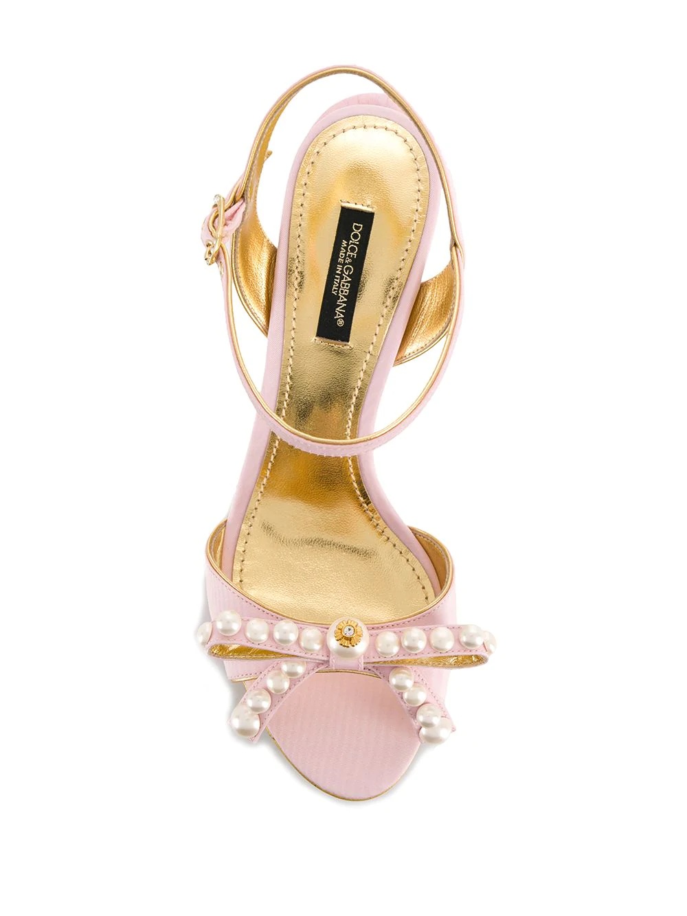 pearl-embellished high heel sandals - 4