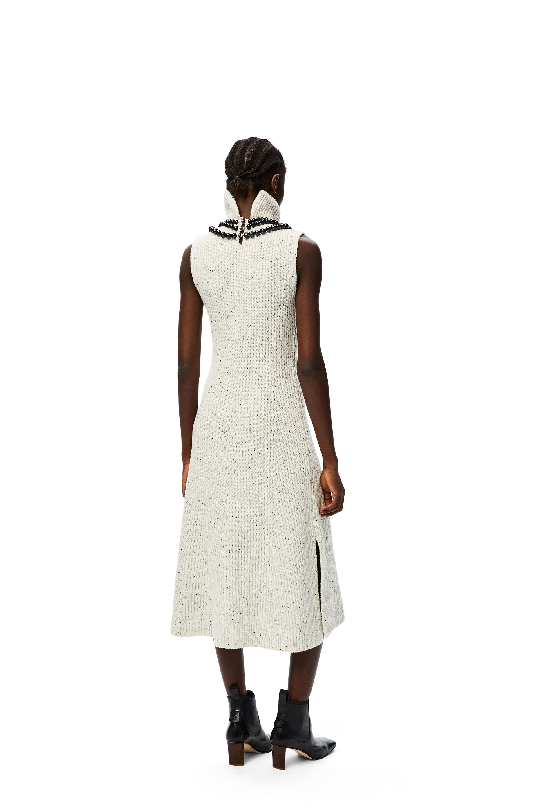 Ribbed knit midi dress in wool - 4