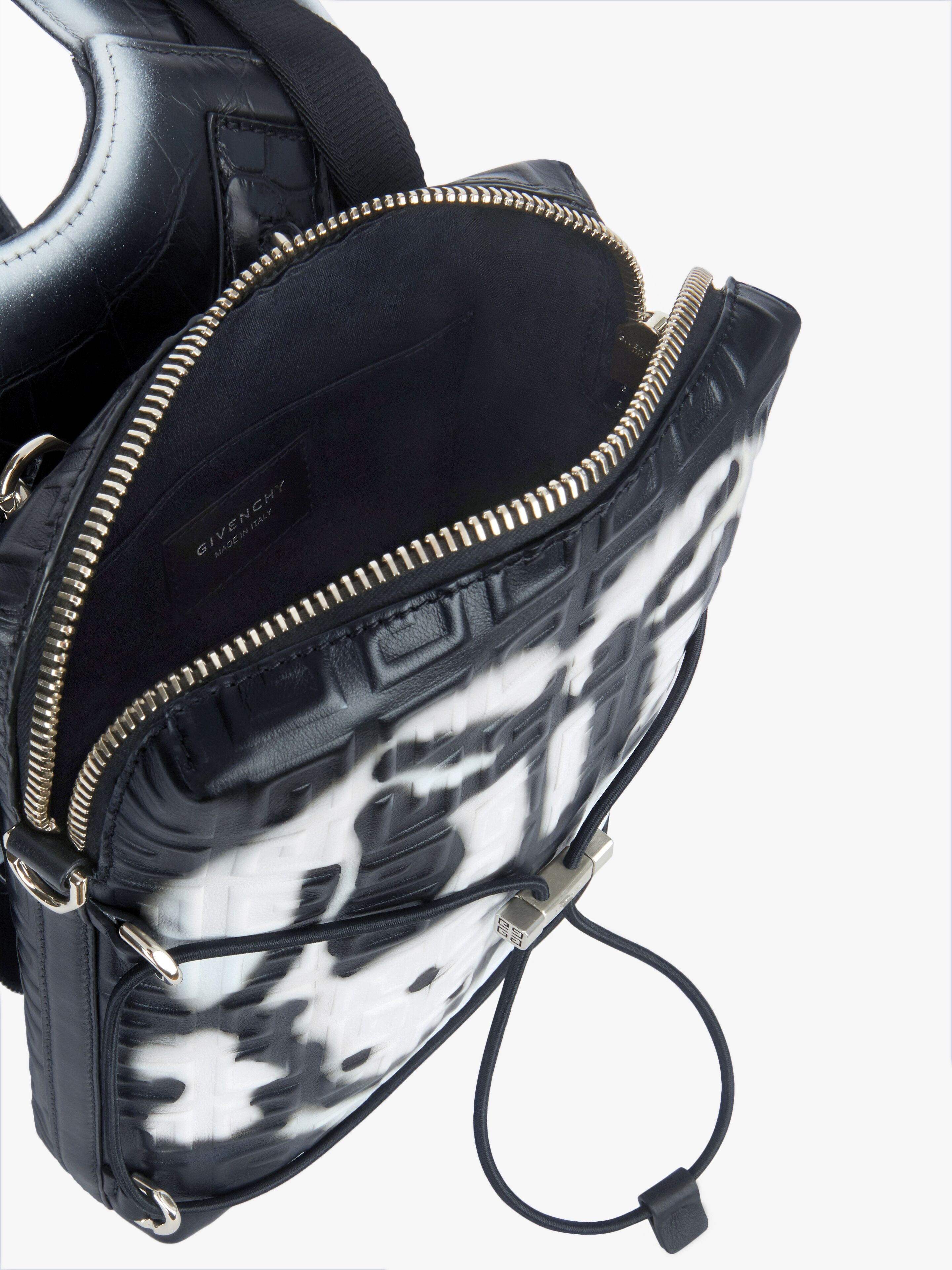 VENTURE BACKPACK IN LEATHER WITH TAG EFFECT PRINTS - 5