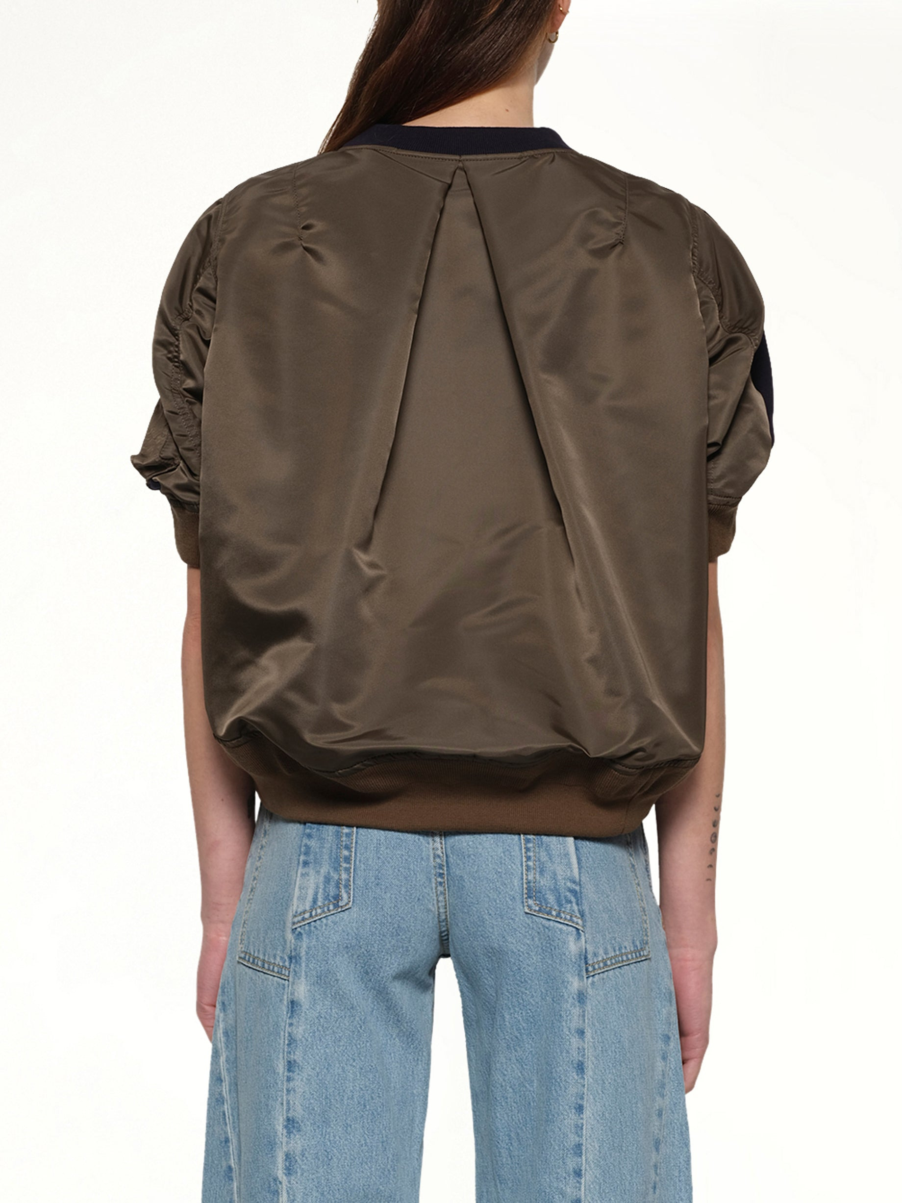 Sponge x Nylon Twill Pullover in Navy/Dark Khaki - 5