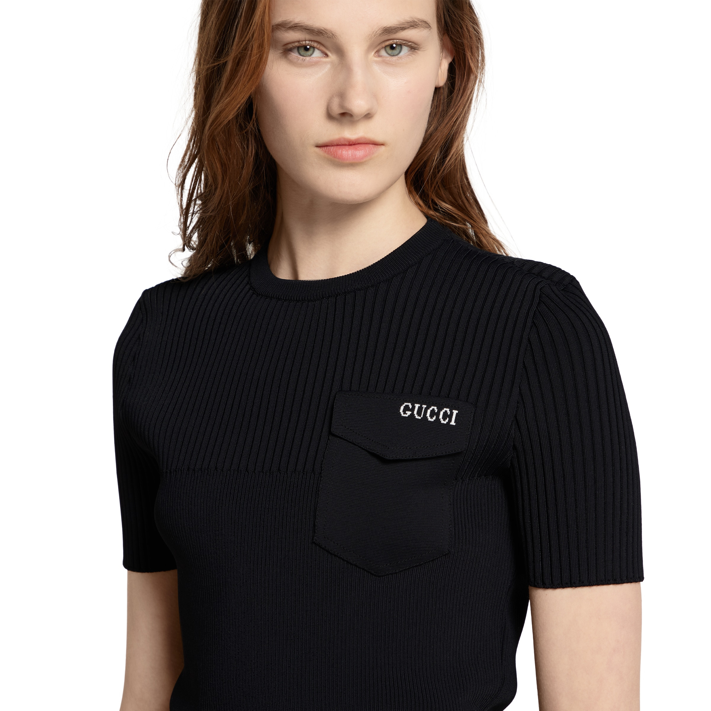Rib fabric top with intarsia - 5