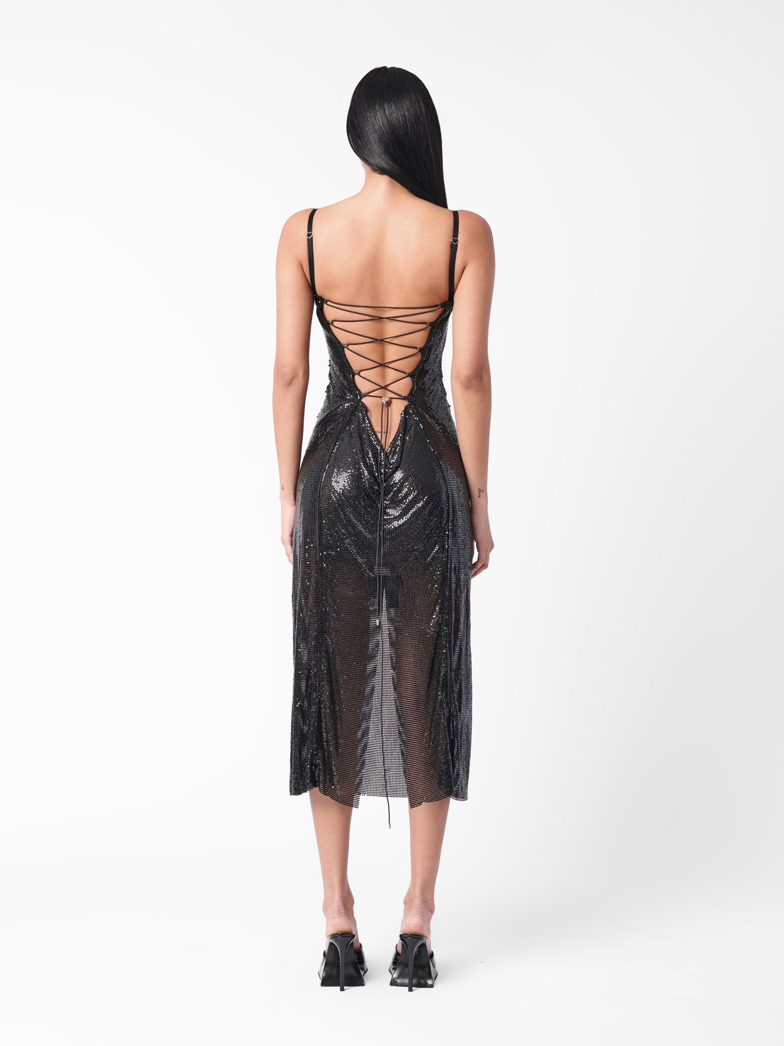 SELENA MIDI DRESS BLACK - 4