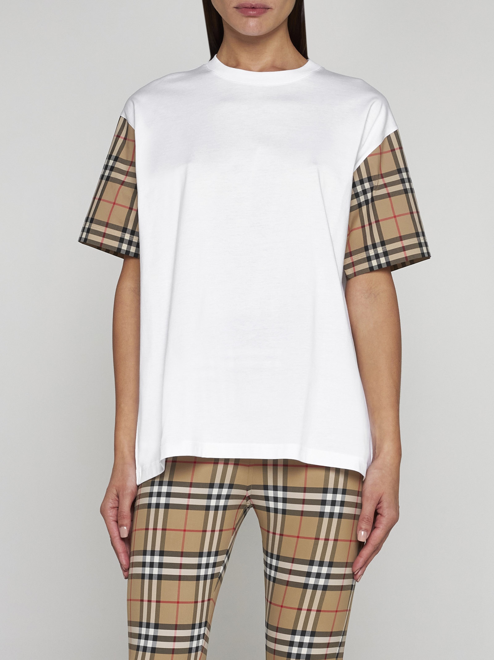 Check-print cotton t-shirt - 2
