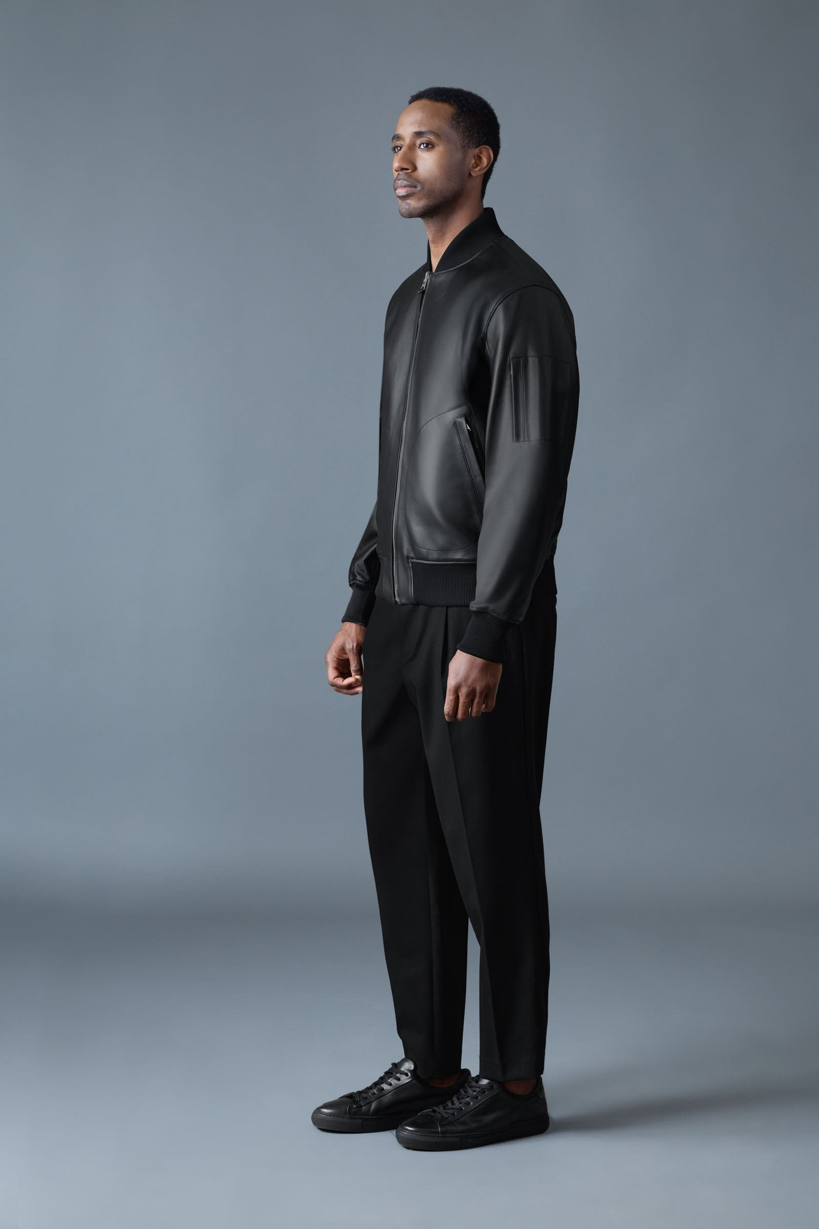EASTON-SA 2-in-1 Reversible Leather Bomber Jacket - 3