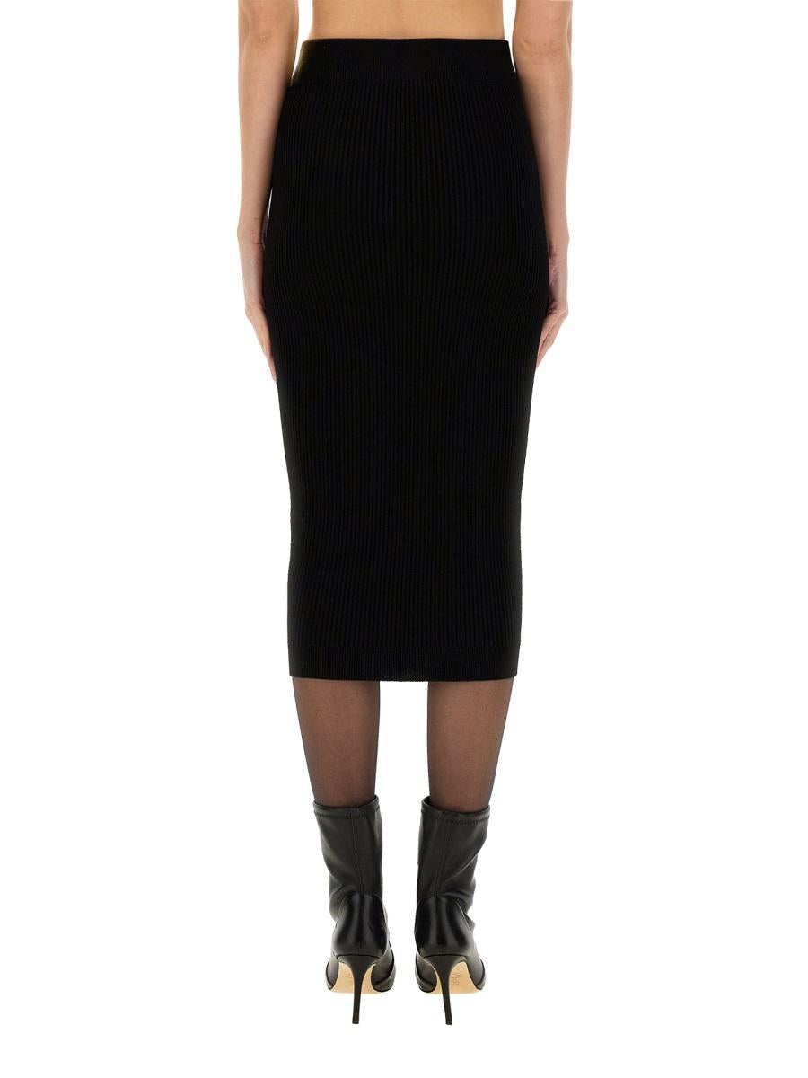 Balmain Balmain Knitted Midi Skirt | baltini | REVERSIBLE