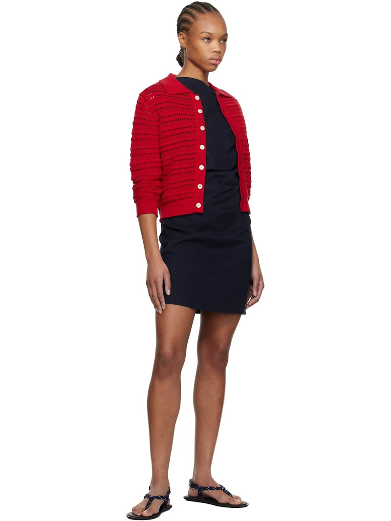 MSGM Navy Twisted Minidress outlook