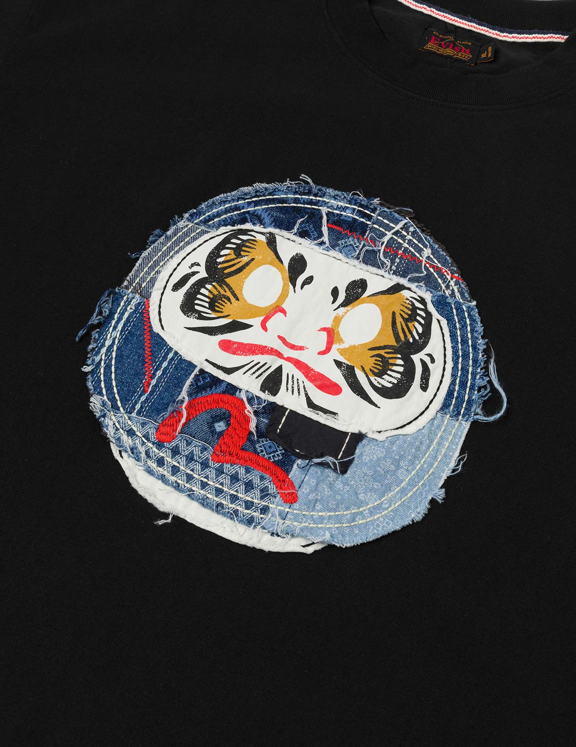 Sashiko Daruma and Seagull Relax Fit T-Shirt - 7