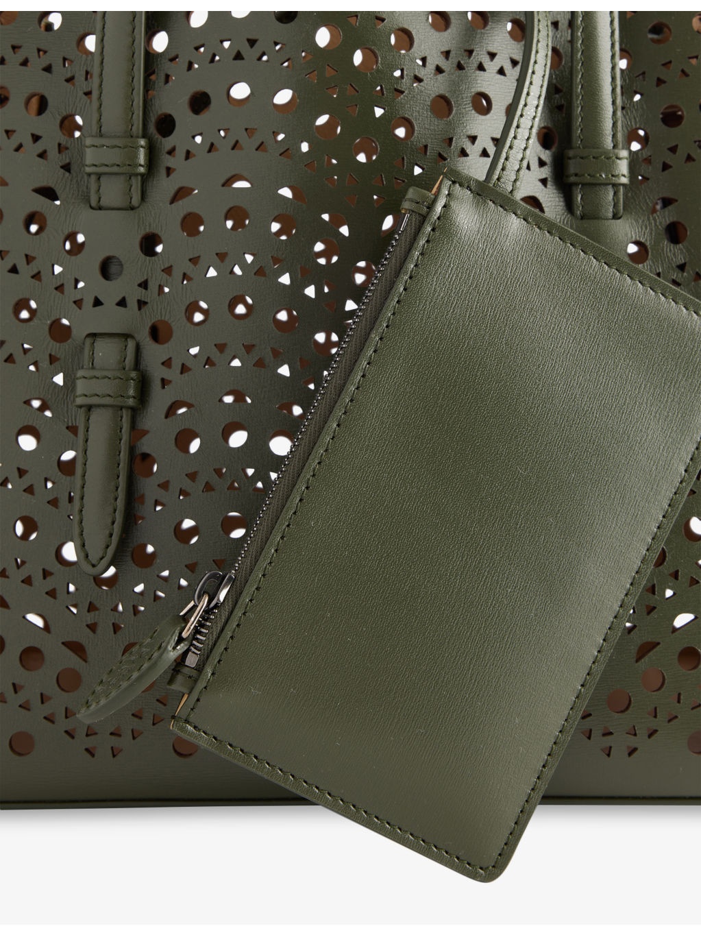 Mina 25 Cut-Out Pattern Leather Tote Bag - 3