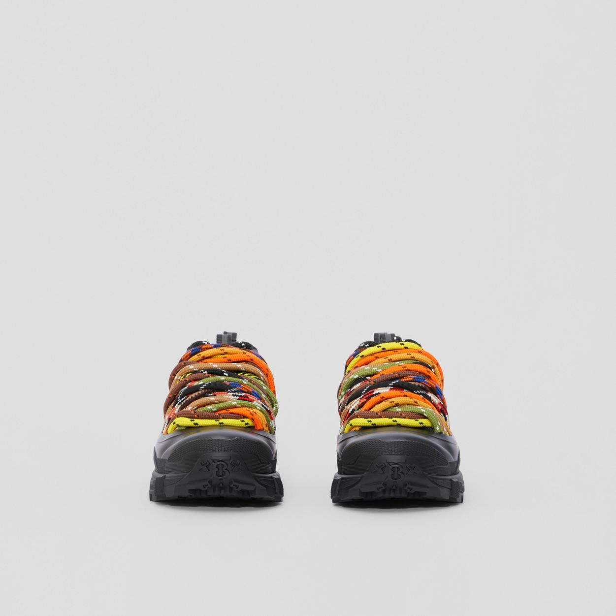 Cord Detail Leather and Nylon Arthur Sneakers - 4