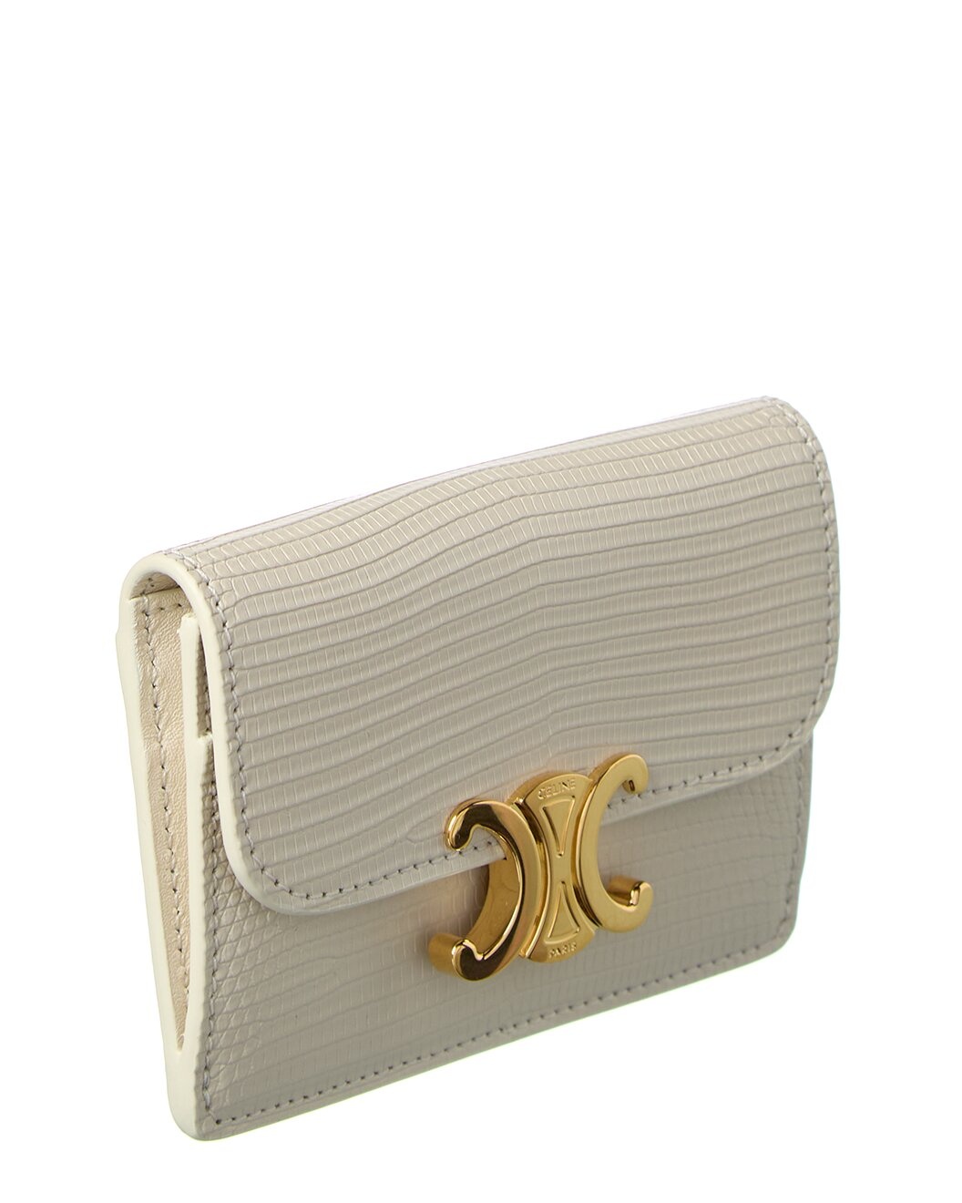 CELINE Triomphe Flap Leather Card Case - 3