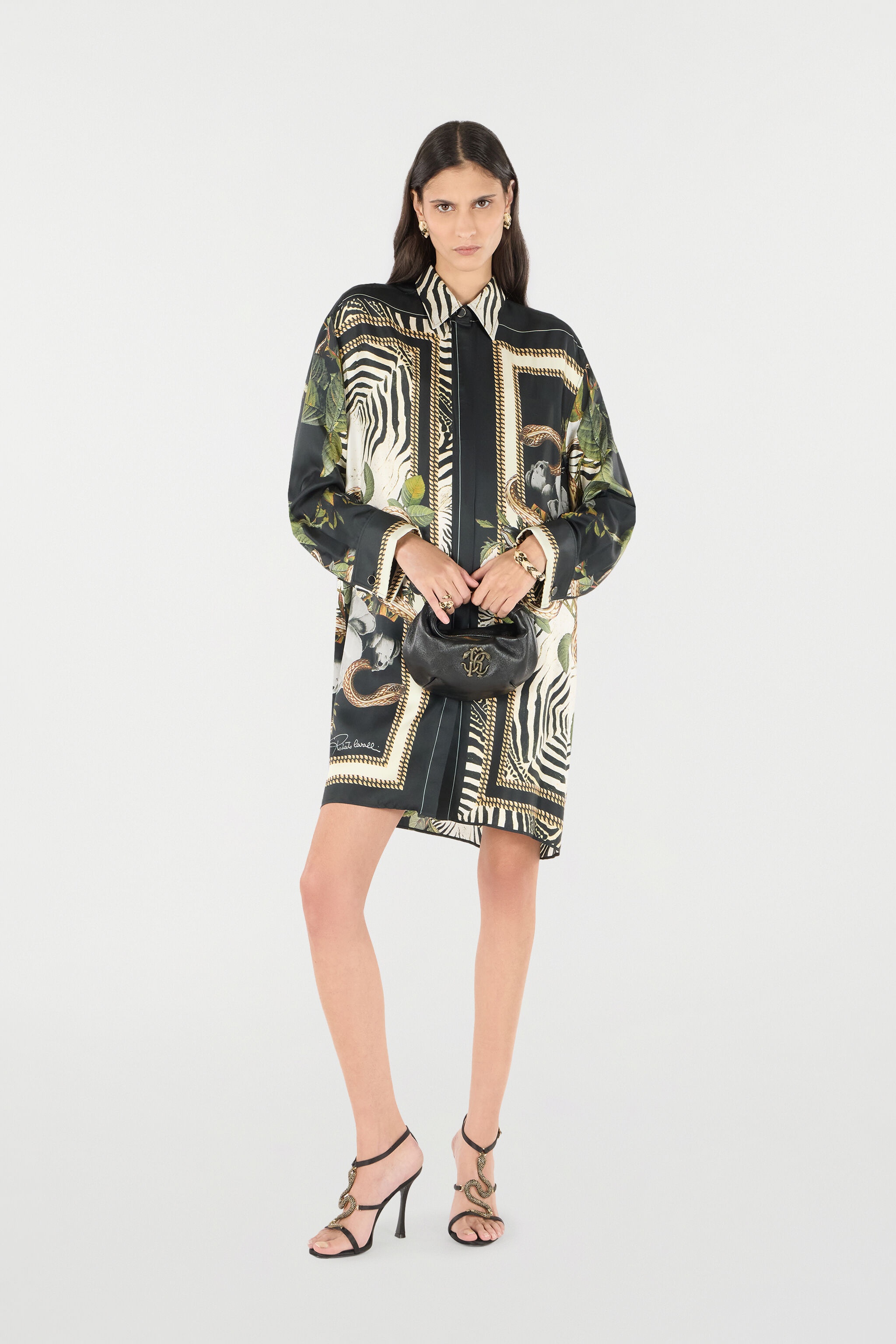 Long Shirt With Zebra And Snake Print - 2