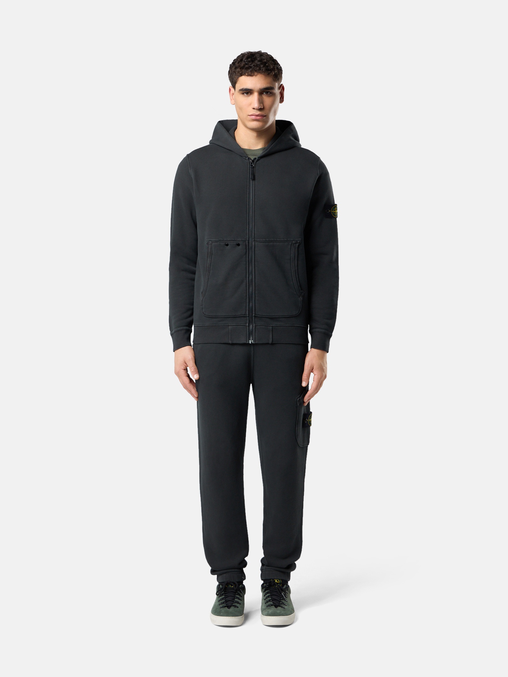 Stone Island 63341 ORGANIC COTTON DIAGONAL FLEECE 'OLD