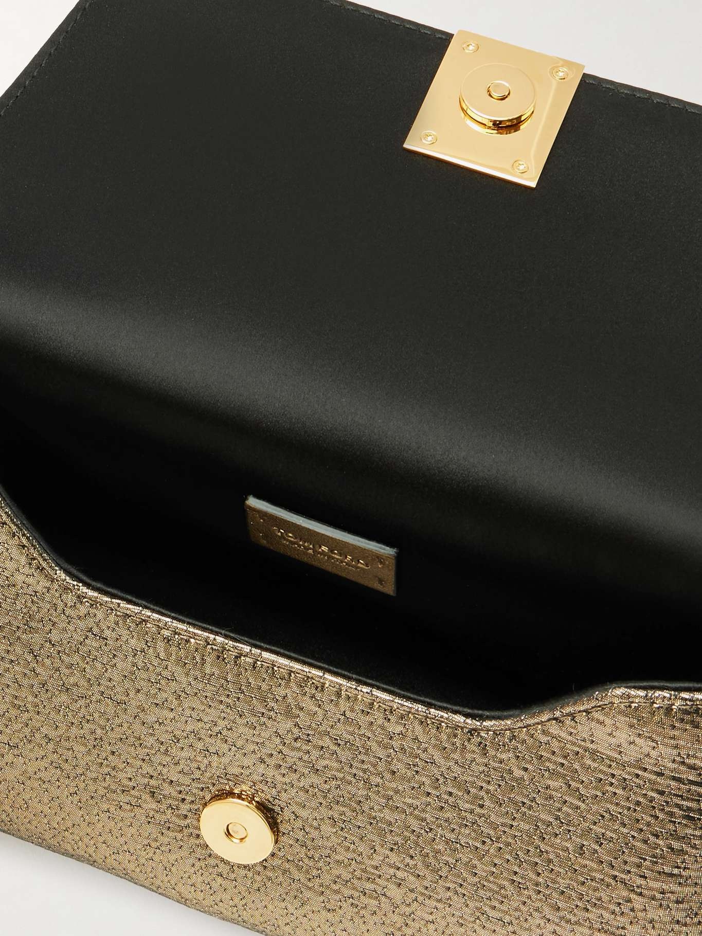 Textured-lamé clutch Gold - 5