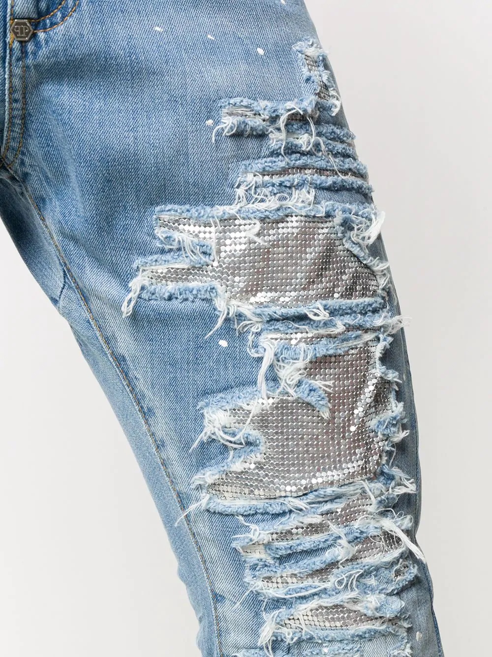 Milano cut crystal-embellished jeans - 5