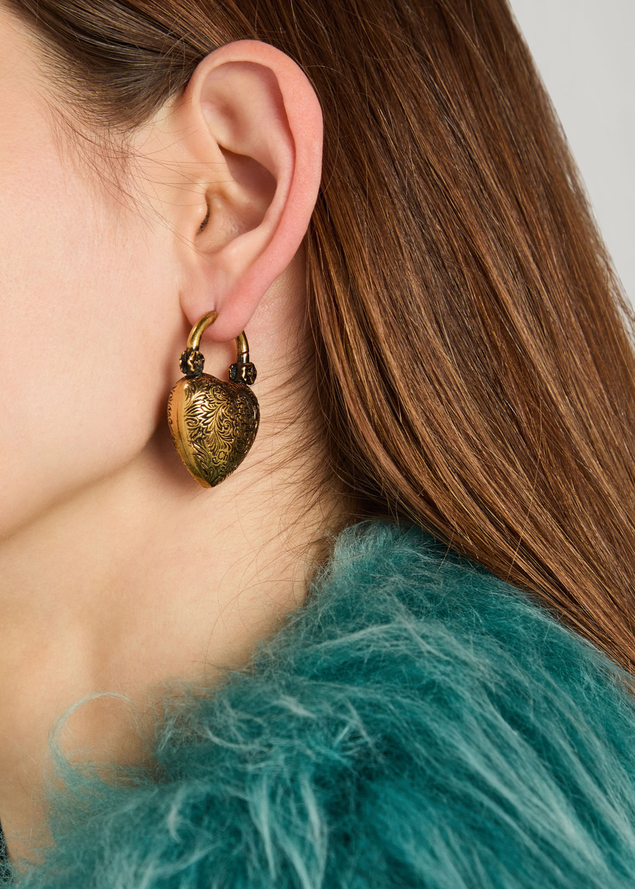 Chloe The Château Treasures Heart Hoop Earrings - 2