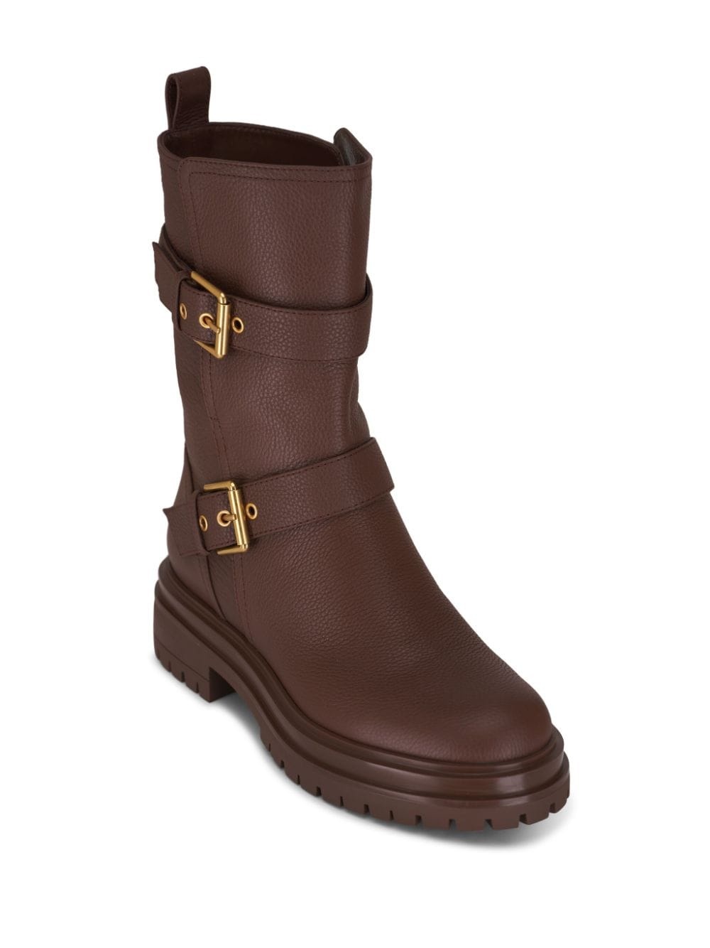 buckled leather ankle boots - 2