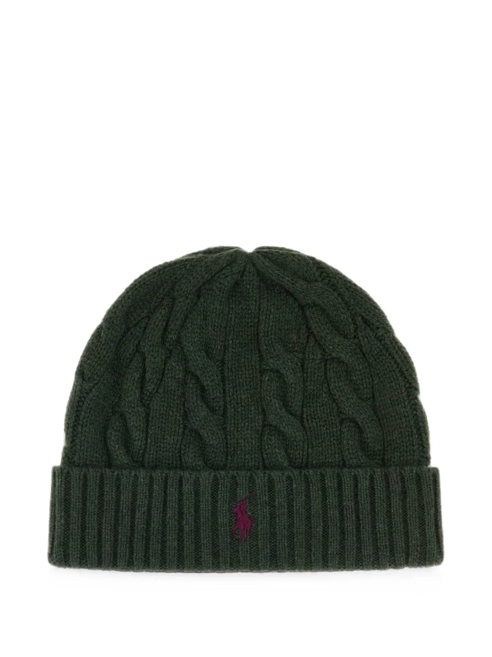 cable-knit beanie hat - 1