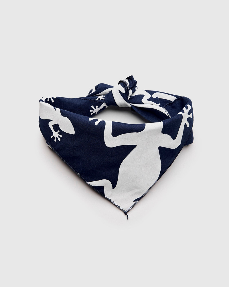 Engineered Garments Printed Bandana in Navy Gecko outlook