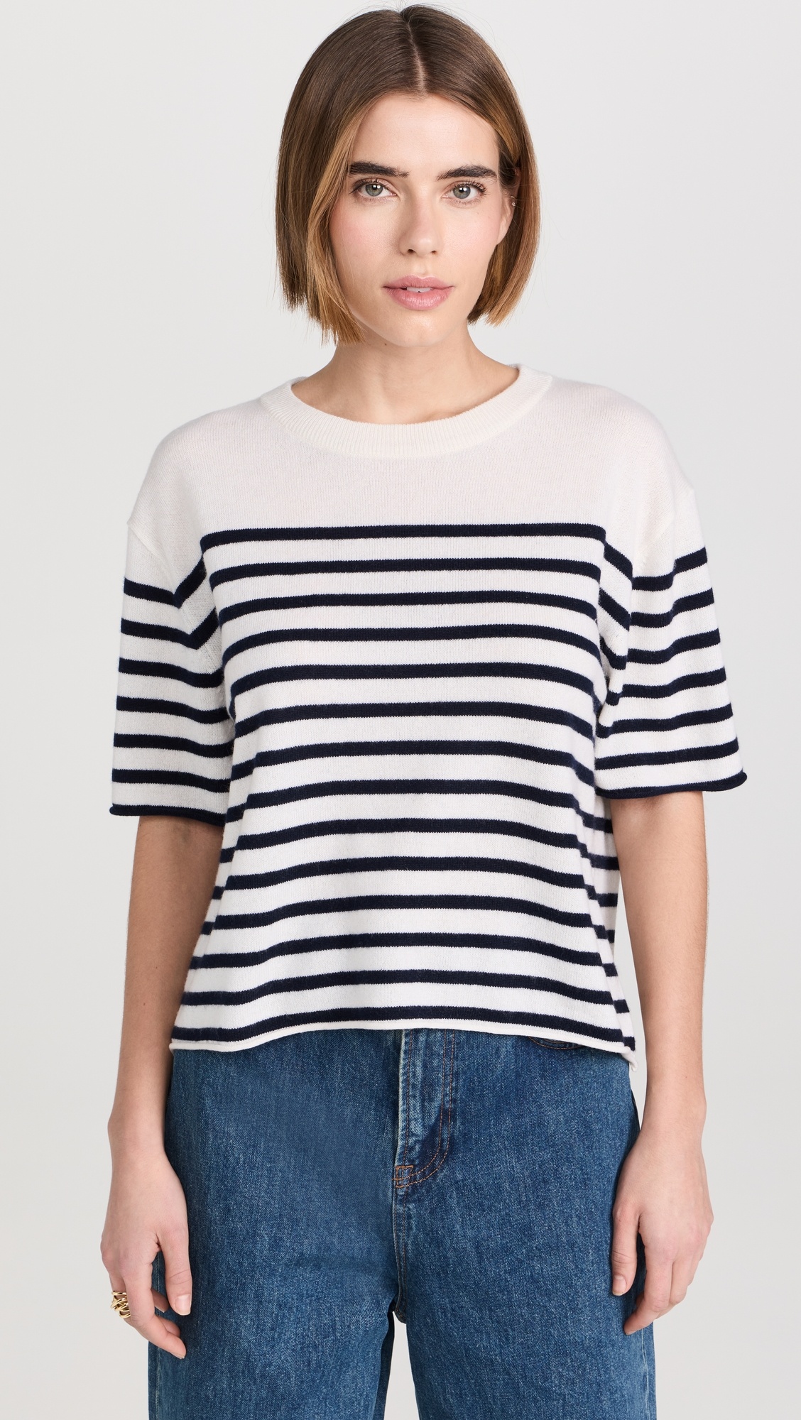 Cila Stripes Cashmere T-Shirt - 6