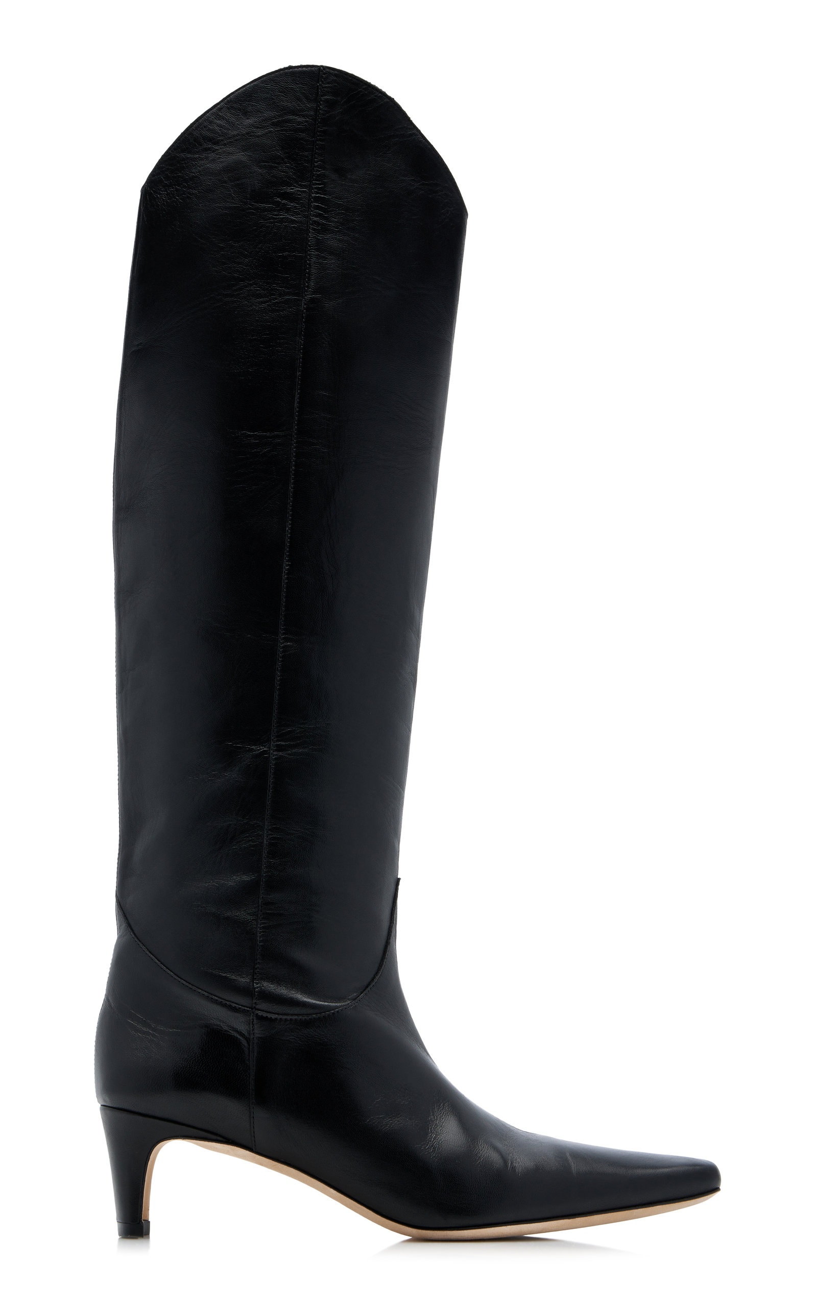 Wally Tall Leather Western Boots black - 1