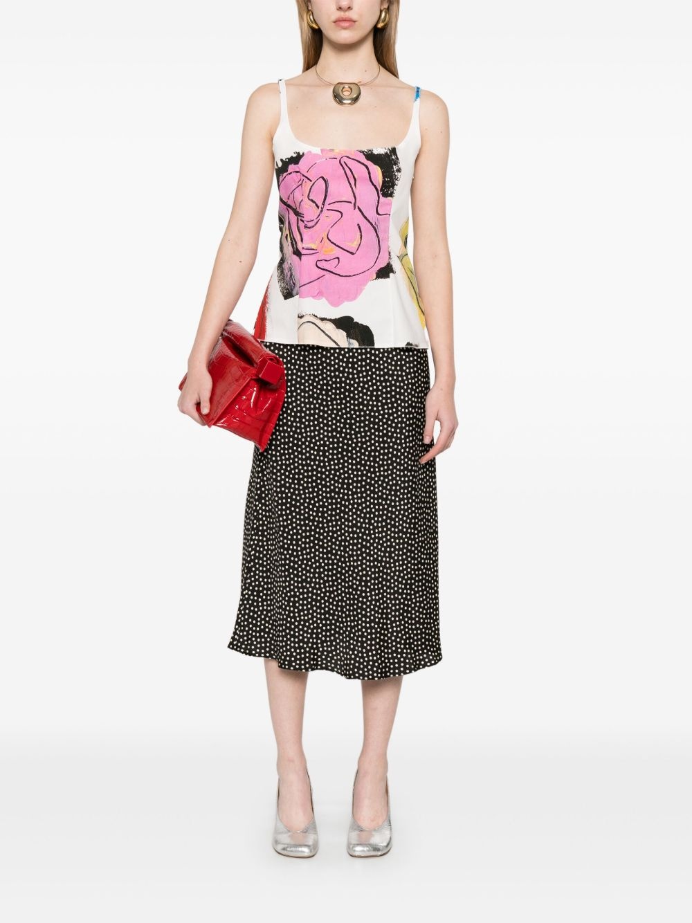 illustration-print top - 2