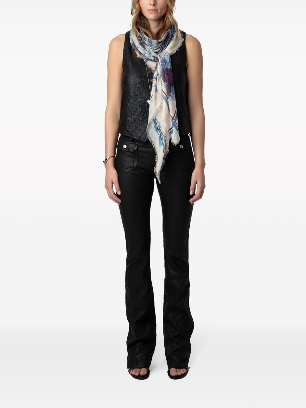 Kerry printed modal scarf - 4