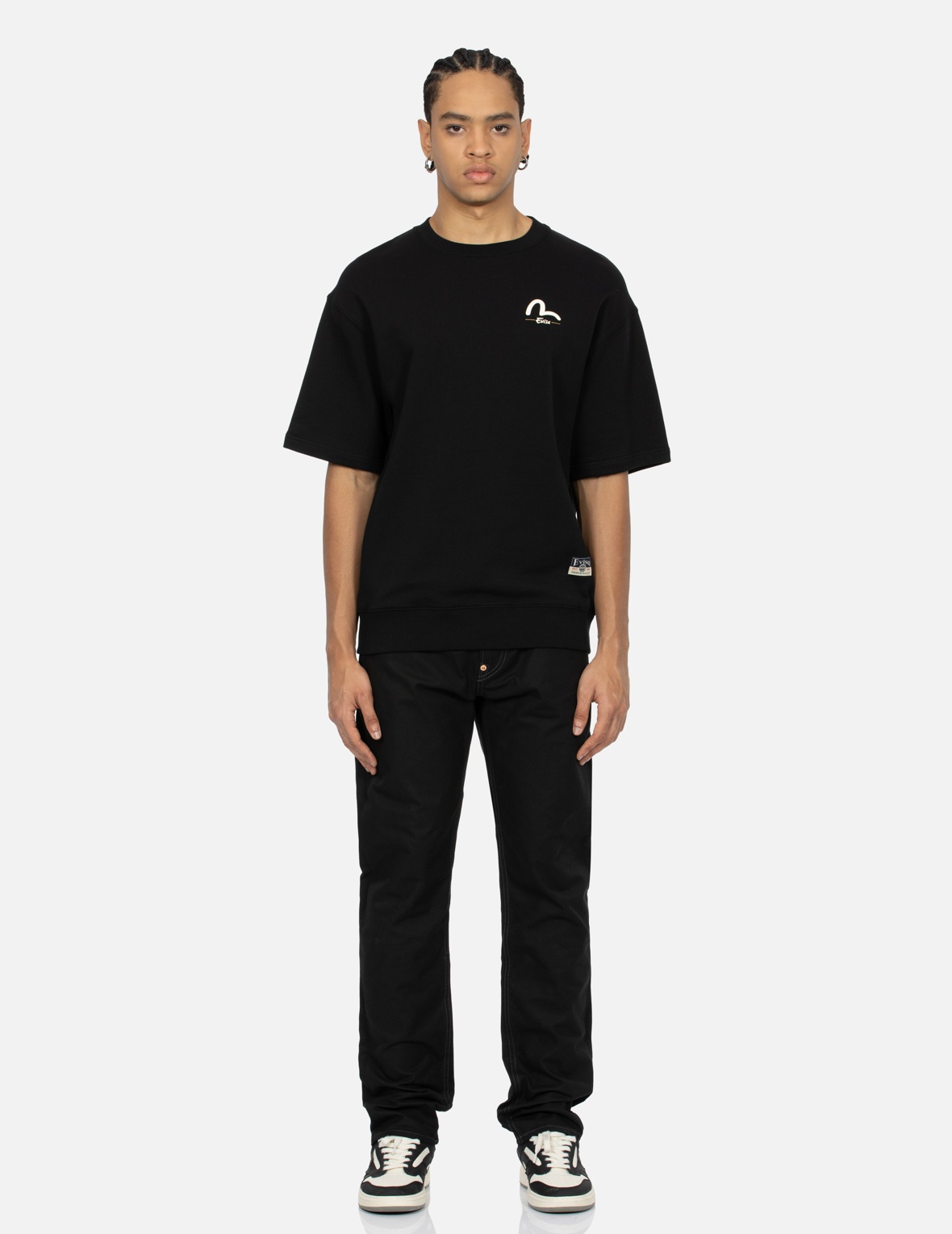 SEAGULL AND THE GREAT WAVE EMBROIDERY TAPER PANTS - 6