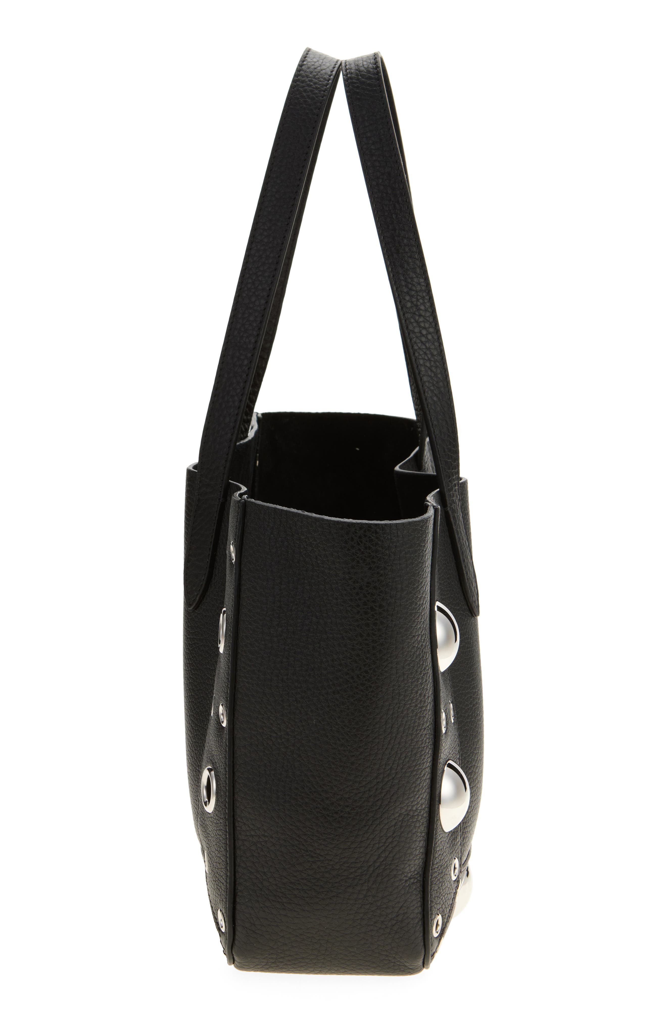 Valentino Garavani Medium Nellcôte Grommet Leather Tote in Nero at Nordstrom - 5