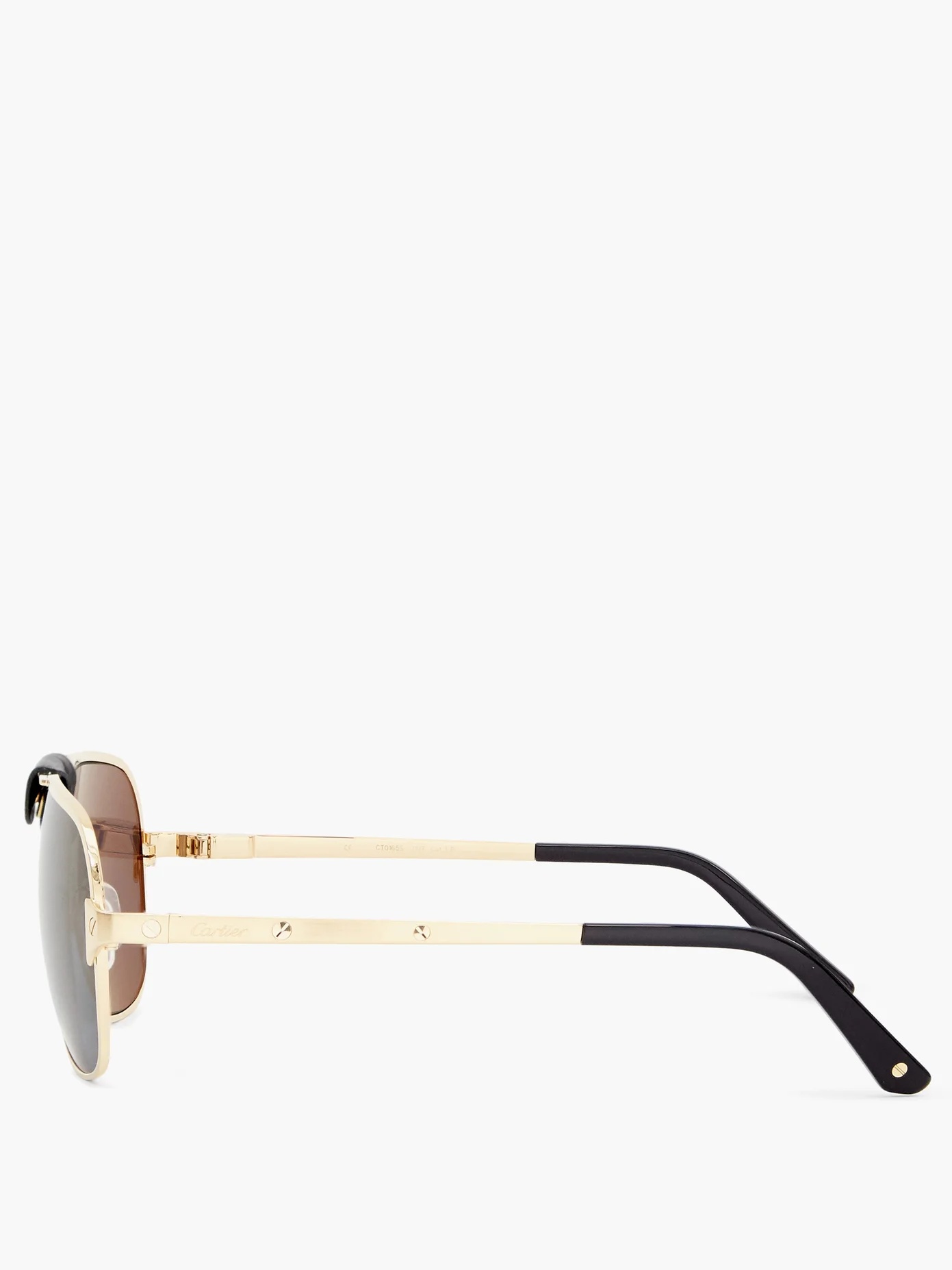 Santos de Cartier aviator metal sunglasses - 4