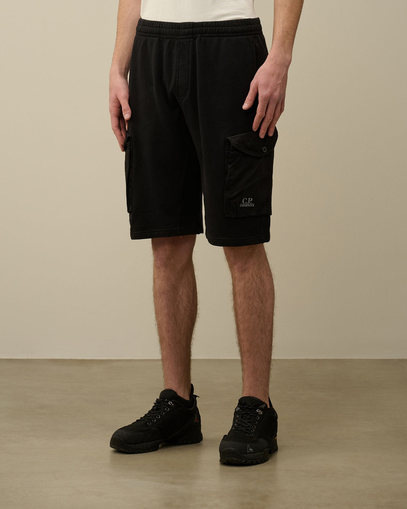 C.P. Company Cotton Fleece Mixed Cargo Shorts outlook