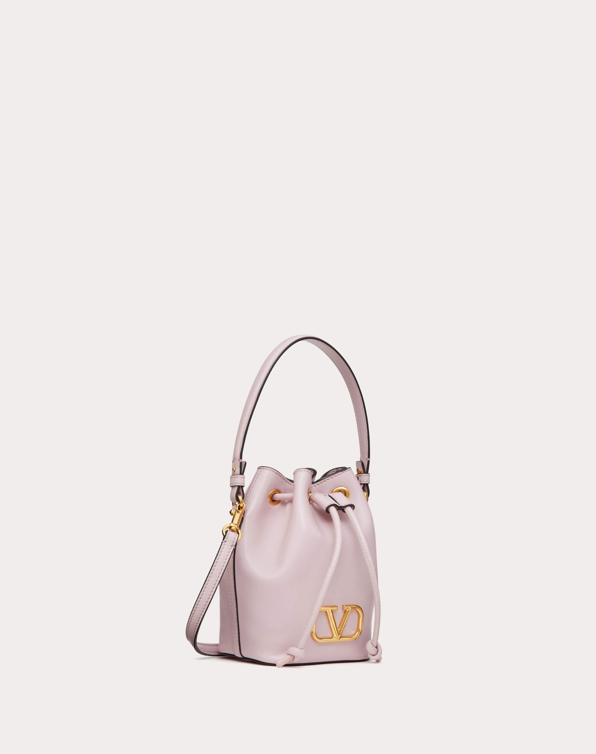 MINI VLOGO SIGNATURE BUCKET BAG IN NAPPA LEATHER - 3