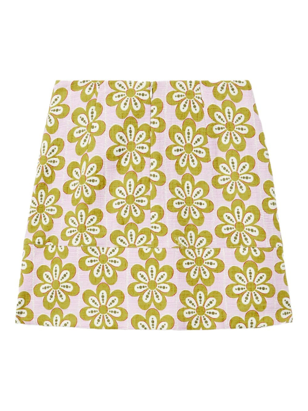 floral-print cotton-blend skirt - 3