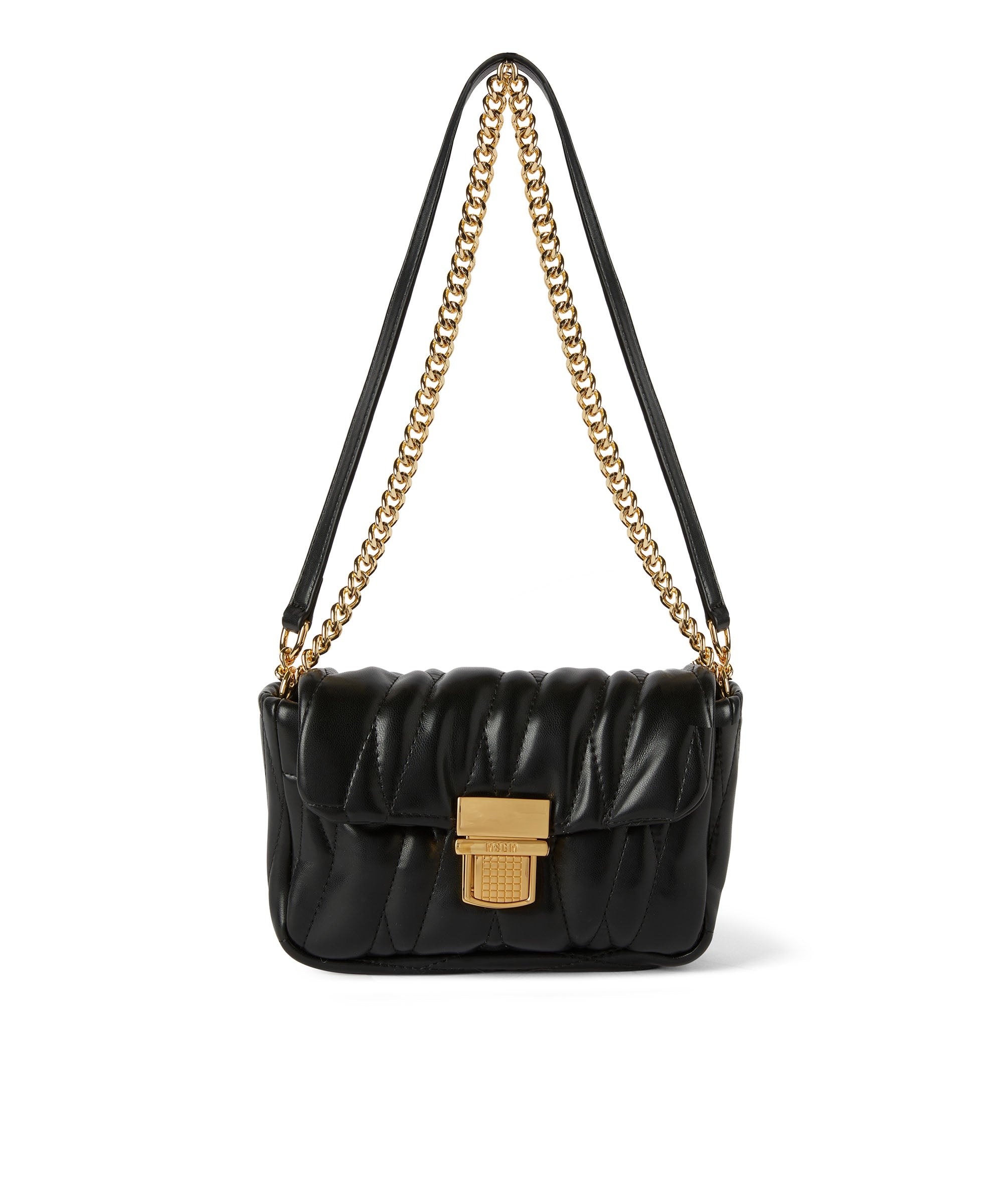 Quilted puffer handbag with snap - 5