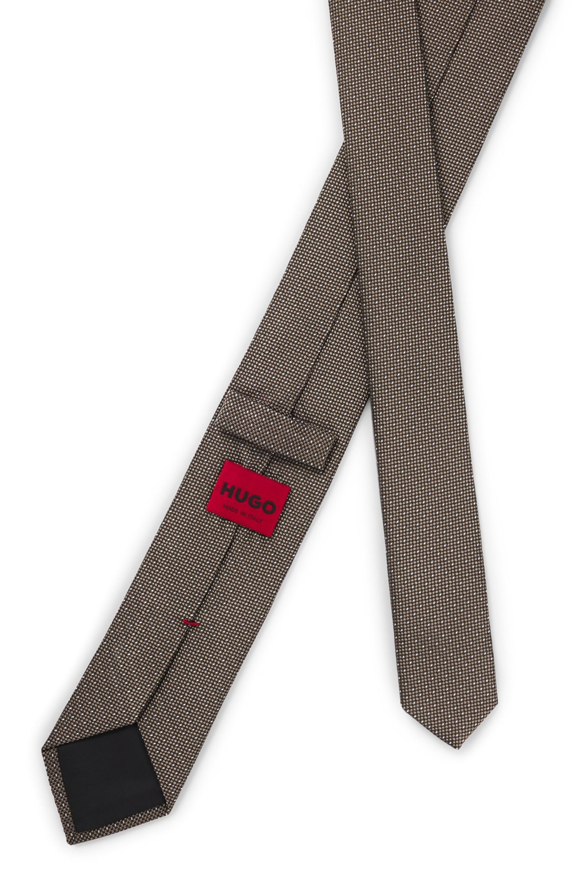SILK-BLEND TIE WITH JACQUARD MICRO DOTS - 5