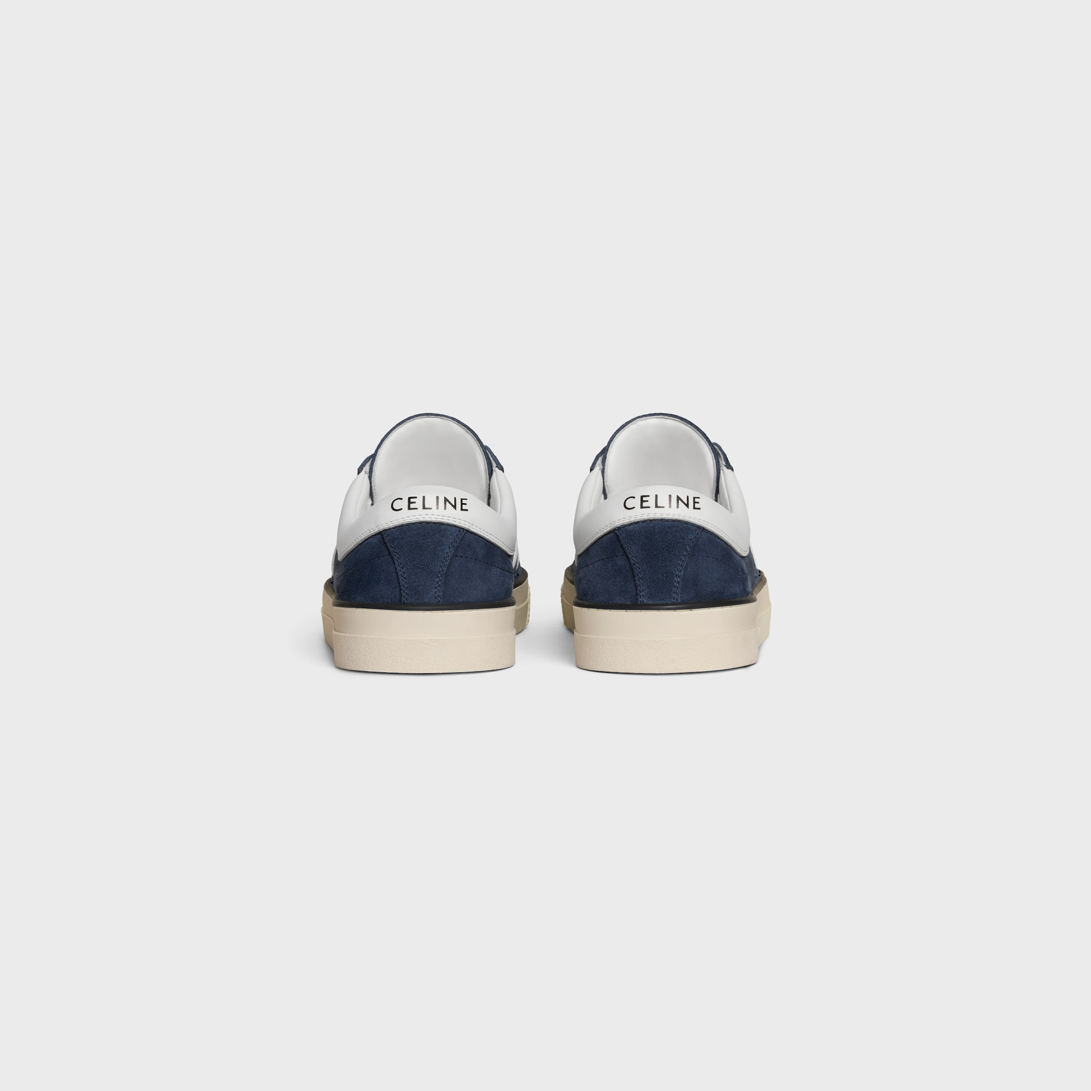 CELINE SUNSET LOW LACE-UP SNEAKER IN SUEDE CALFSKIN AND CALFSKIN - 3
