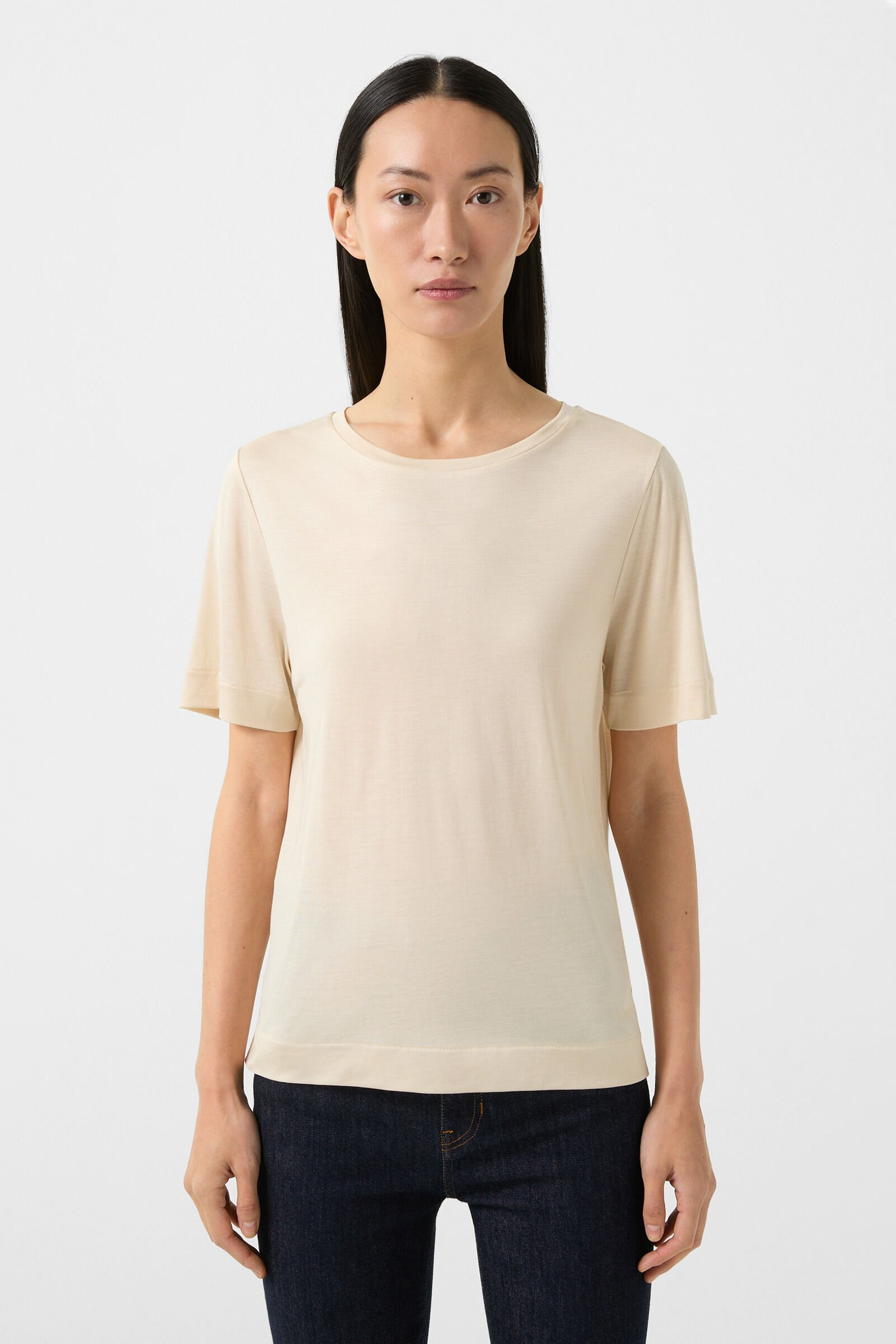 Sienna Silk top in Cream - 2