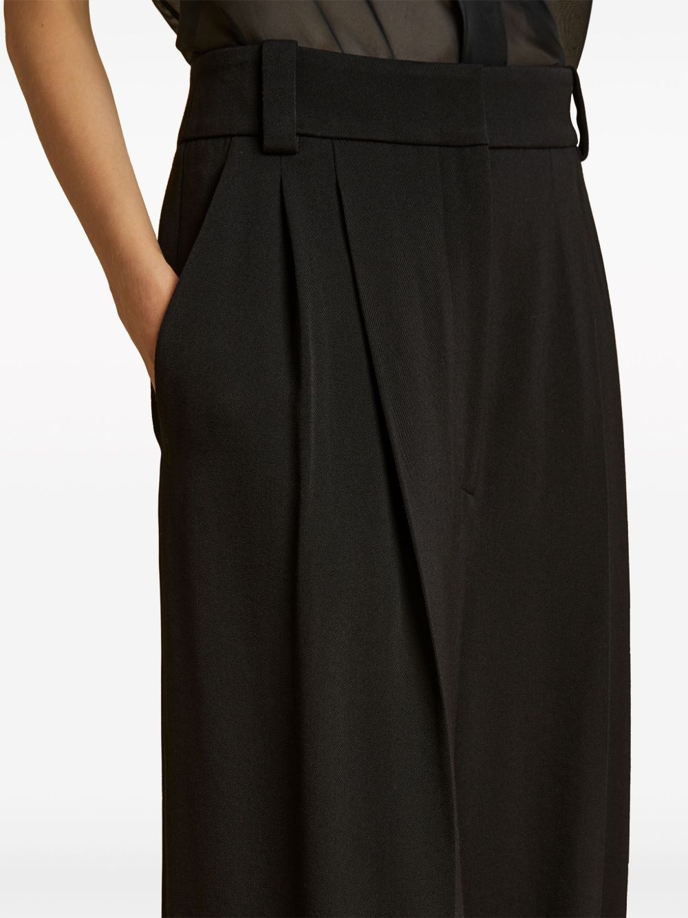 Simone pleated wide-leg trousers - 5