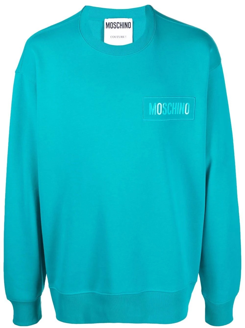 chest logo-print detail sweatshirt - 1