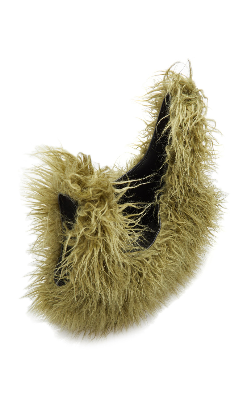 Faux Fur Tote green 5