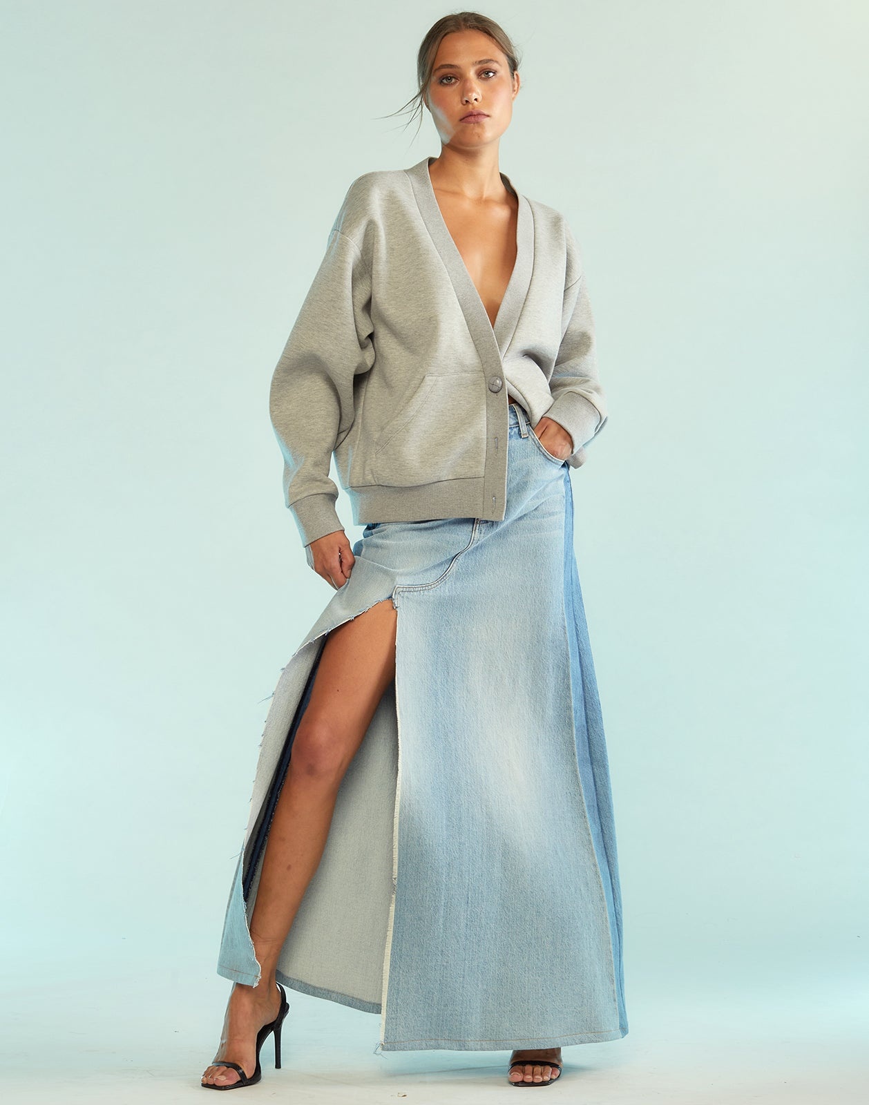 Sweatshirt Cardigan - 6