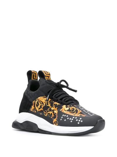 VERSACE Baroque-print low-top sneakers outlook