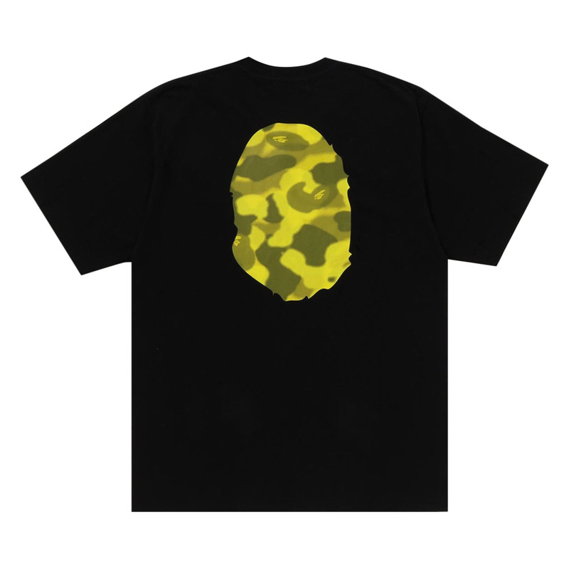A BATHING APE® BAPE Radiation Camo Big Ape Head Tee 'Black' outlook