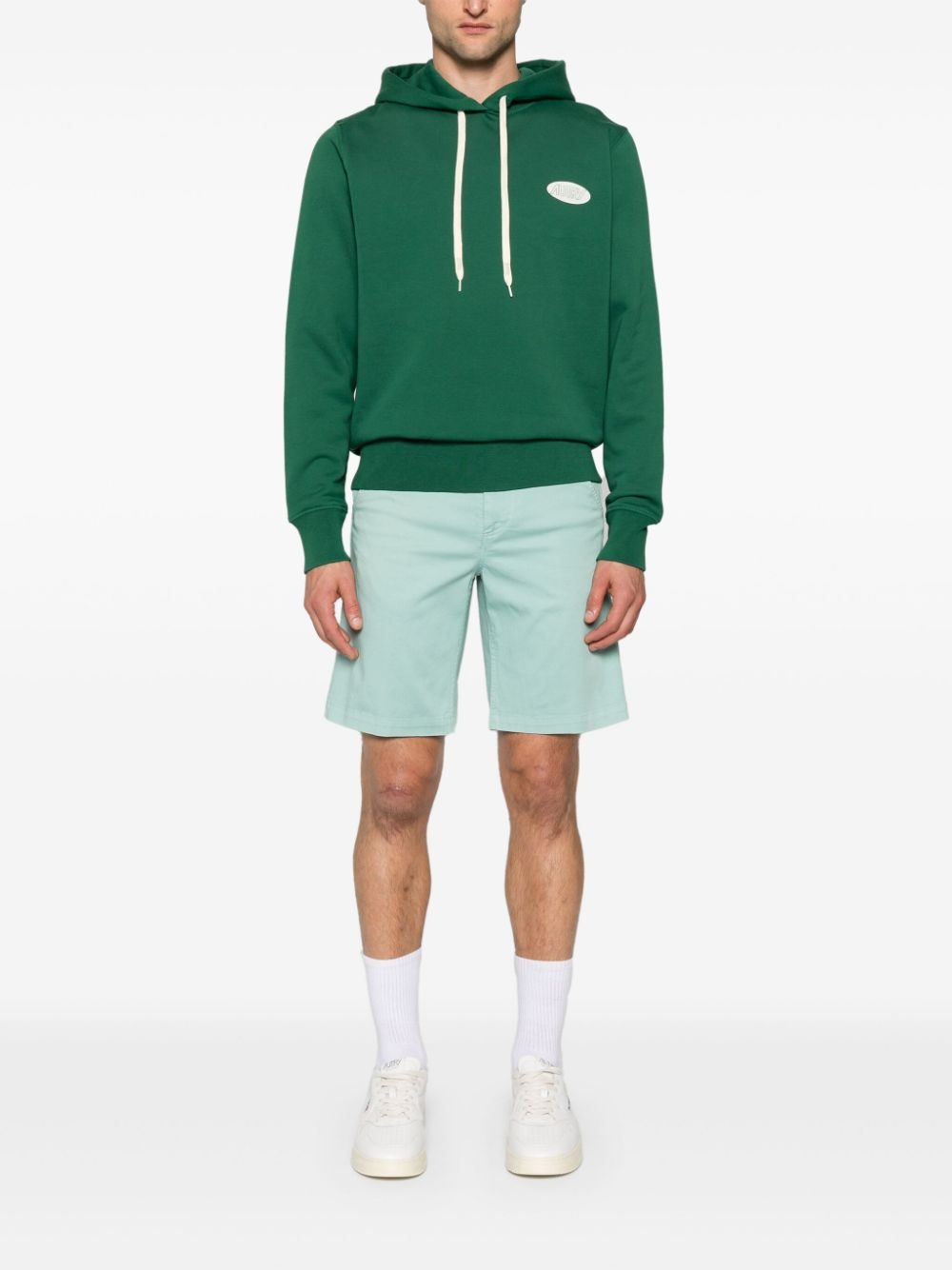 logo-print cotton hoodie - 2