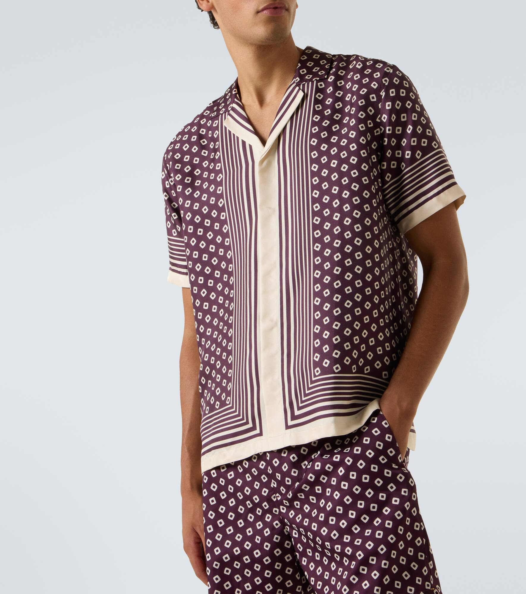 Maitan printed silk shirt - 5