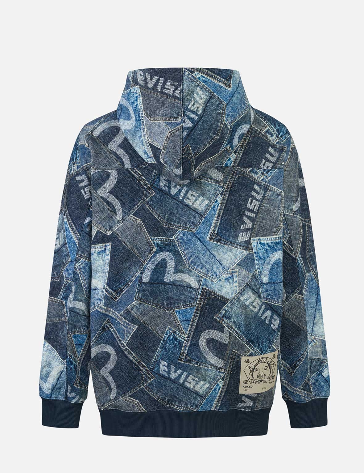 Allover Seagull Pocket  Print Loose Fit Hoodie - 2