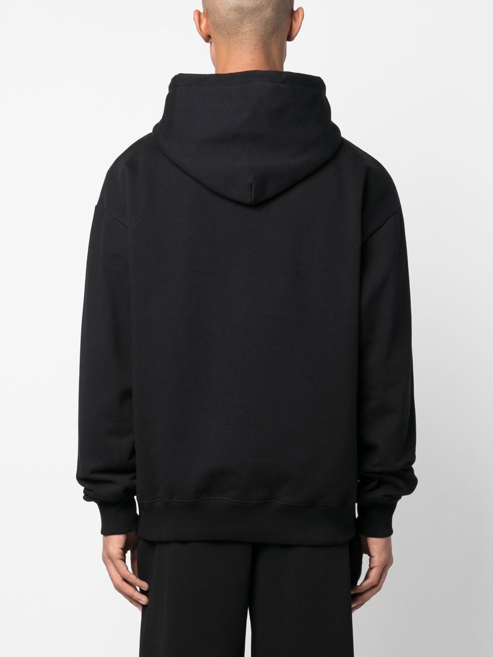 embroidered-logo detail hoodie - 5