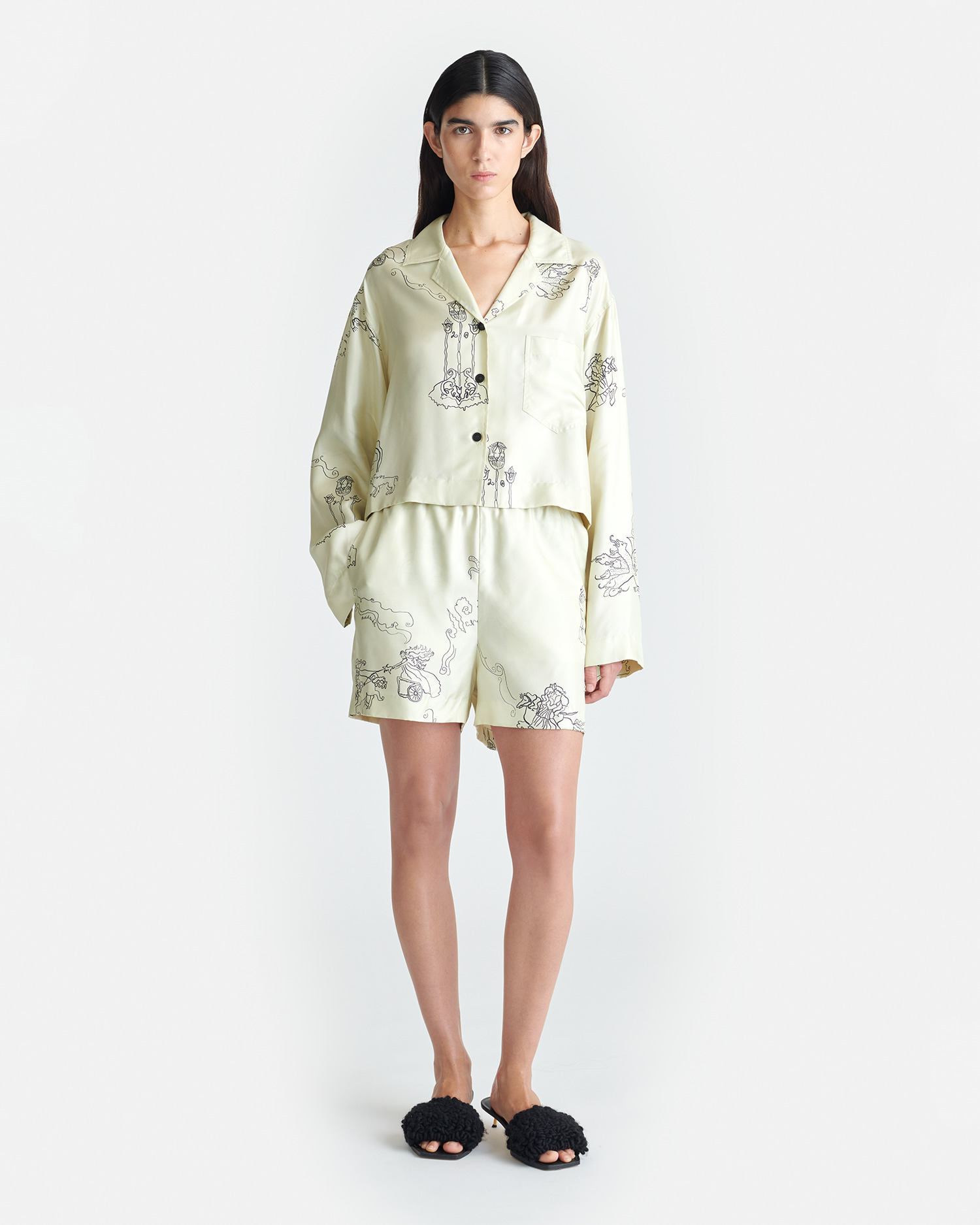 Printed Tailored Silk Twill Shorts - 3