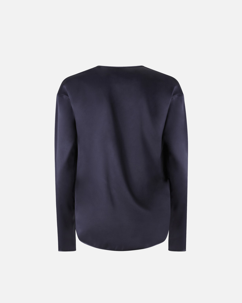 PINKO LONG-SLEEVED STRETCH SATIN BLOUSE outlook